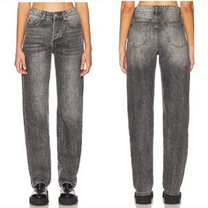 Superdown Lanie Jean Washed Grey Women's Size 28 Straight Leg Button Fly GUC